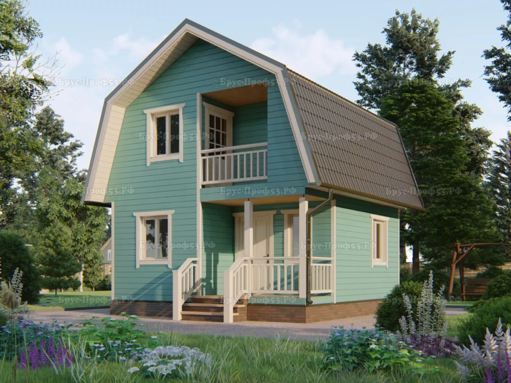 Каркасный дом Dk 111 — 52,8 м², 6×6 м