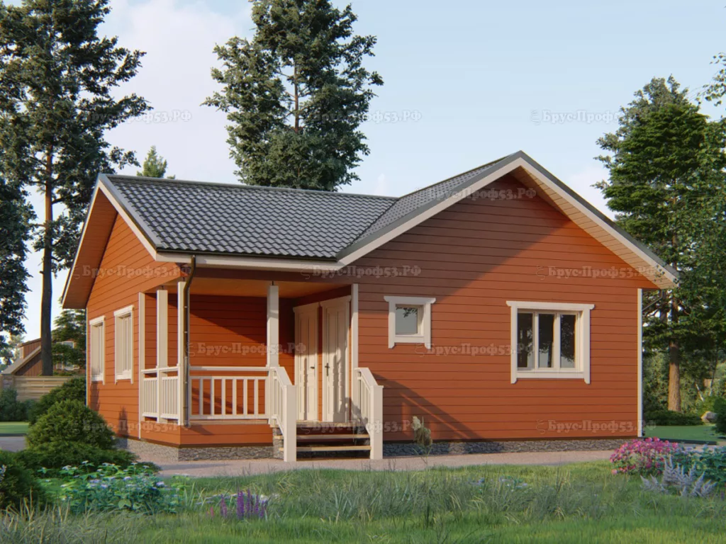 Каркасный дом Dk 244 — 72,7 м², 9×9 м