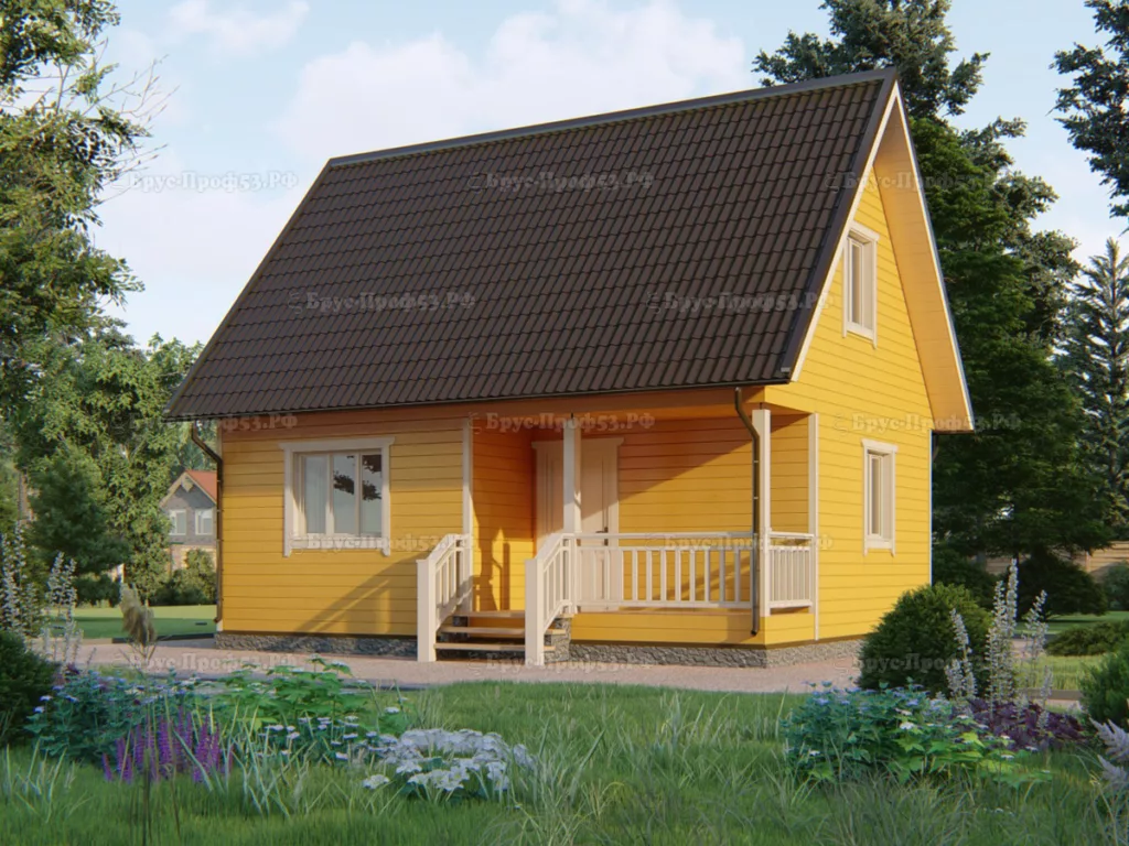Каркасный дом Dk 250 — 69,2 м², 6×8 м