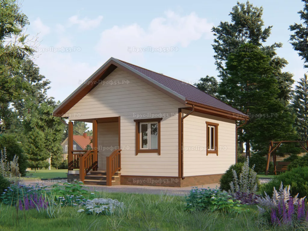 Каркасный дом Dk 88 — 31,4 м², 6×6 м