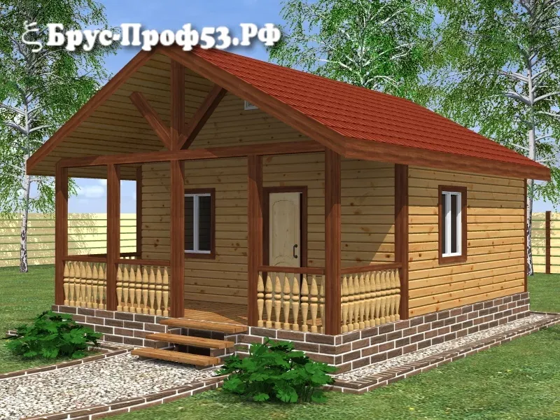 Проект бани из бруса B13