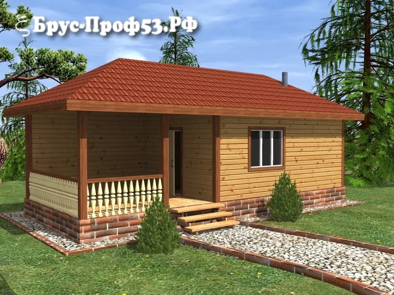 Проект бани из бруса B6