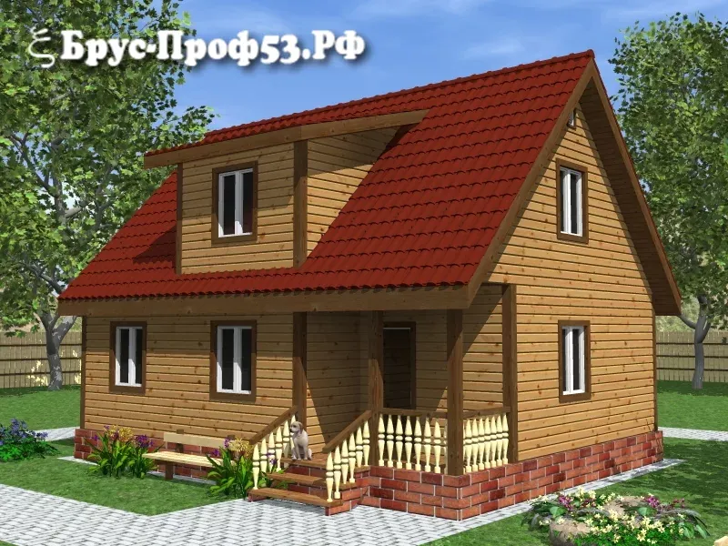 Проект дома из бруса: D21