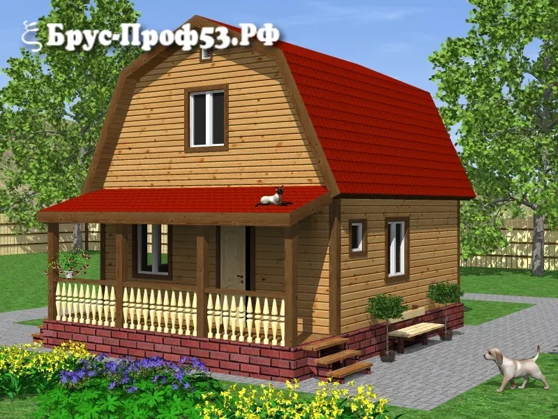 Проект дома из бруса: D27