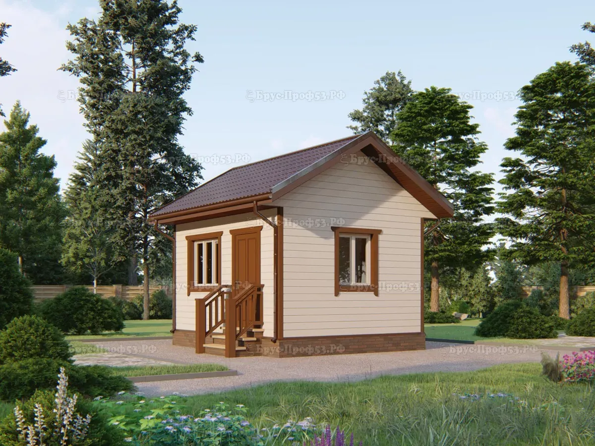 Каркасный дом Dk 81 — 17,4 м², 5×4 м