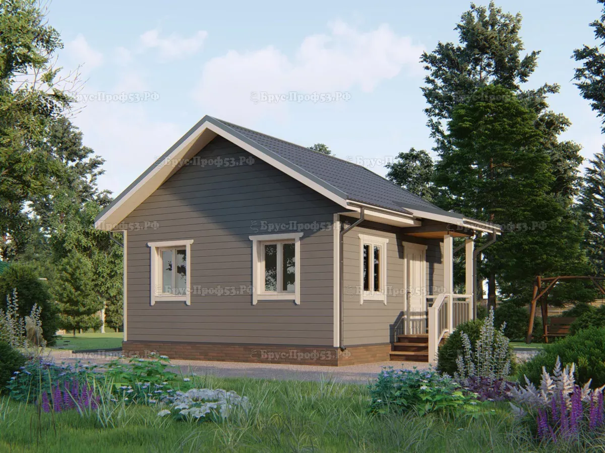 Каркасный дом Dk 87 — 32,5 м², 7,2×6 м